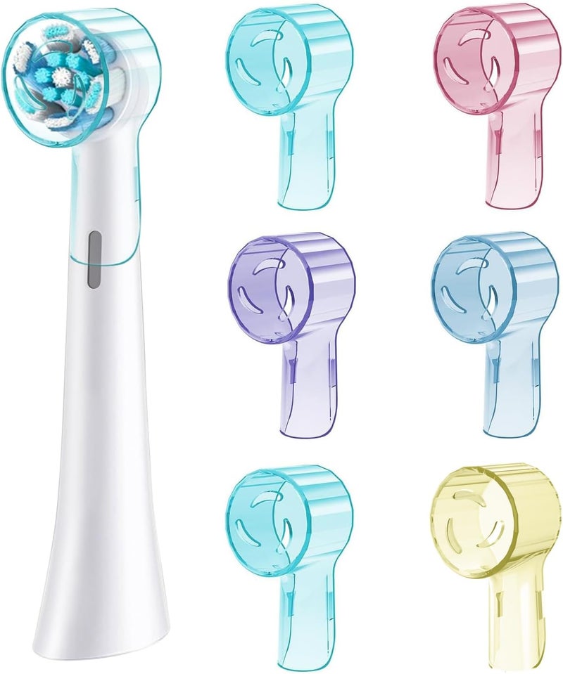DeBizz 6 Pack Toothbrush Covers Compatible with Oral B iO Replacement Heads, Toothbrush Cover Caps Compatible with Oral B Bruan Pro 1000 Electric Toothbrush Head，iO Toothbrush Head Cover for Travel & Home - Image 1